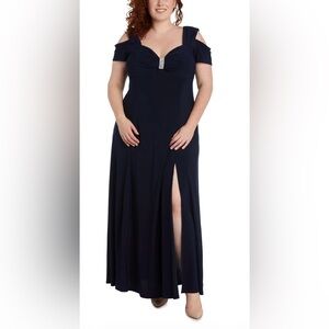 R & M Richard Plus Size Long Evening Gown 3227W Size 18W